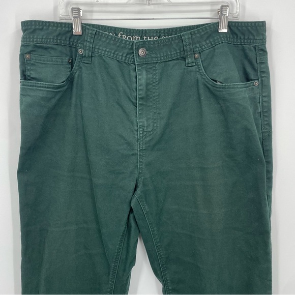 Prana Slim Fit Bridger Pants Green Mens Size 38 x 33 - Picture 2 of 9